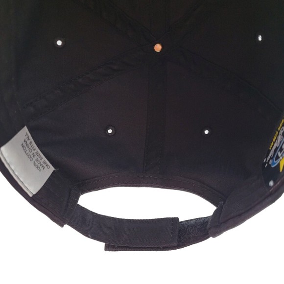 Carolina Beach NC North Carolina Pirate Embroidered Black Red Hat Cap Hook Loop - Picture 9 of 11